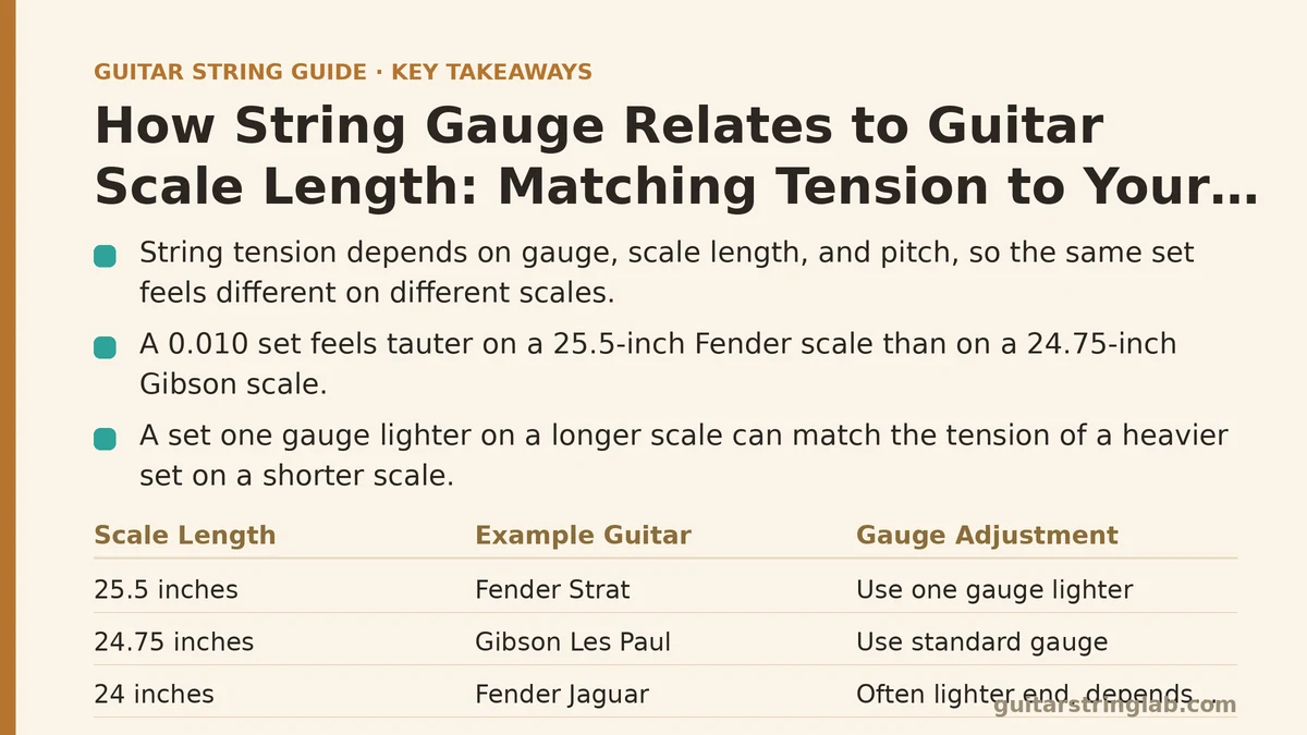 How String Gauge Relates to Guitar Scale Length: Matching Tension to Your Instrument
