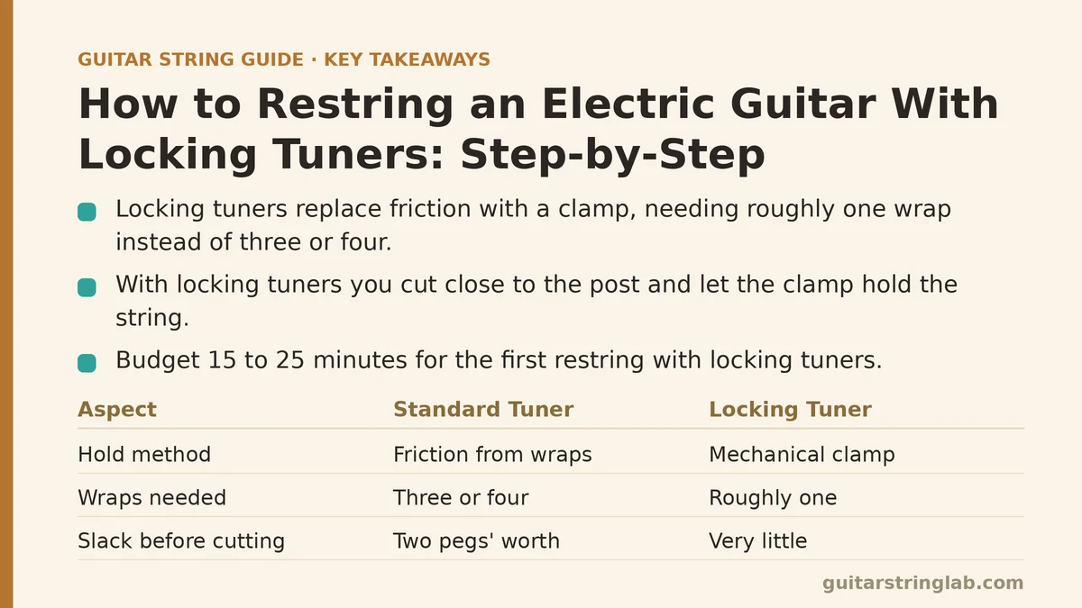 How to Restring an Electric Guitar With Locking Tuners: Step-by-Step