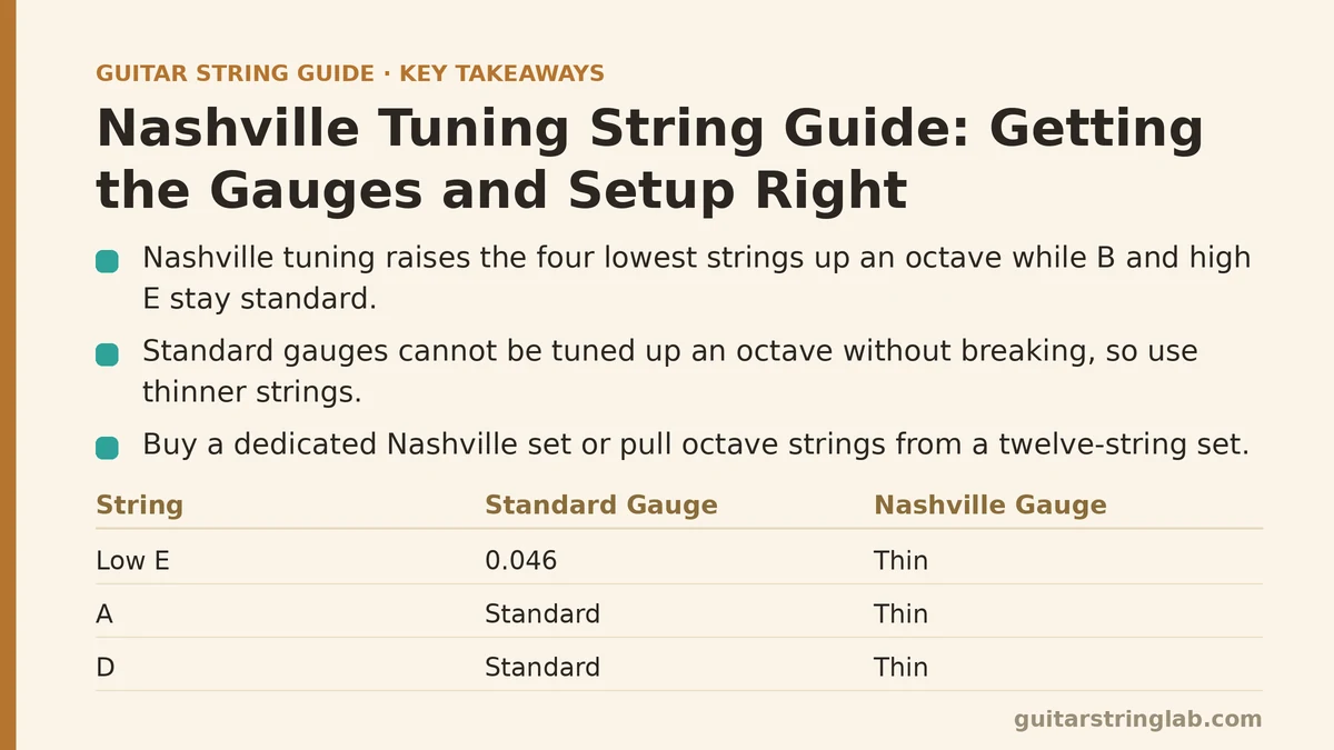 Nashville Tuning String Guide: Getting the Gauges and Setup Right