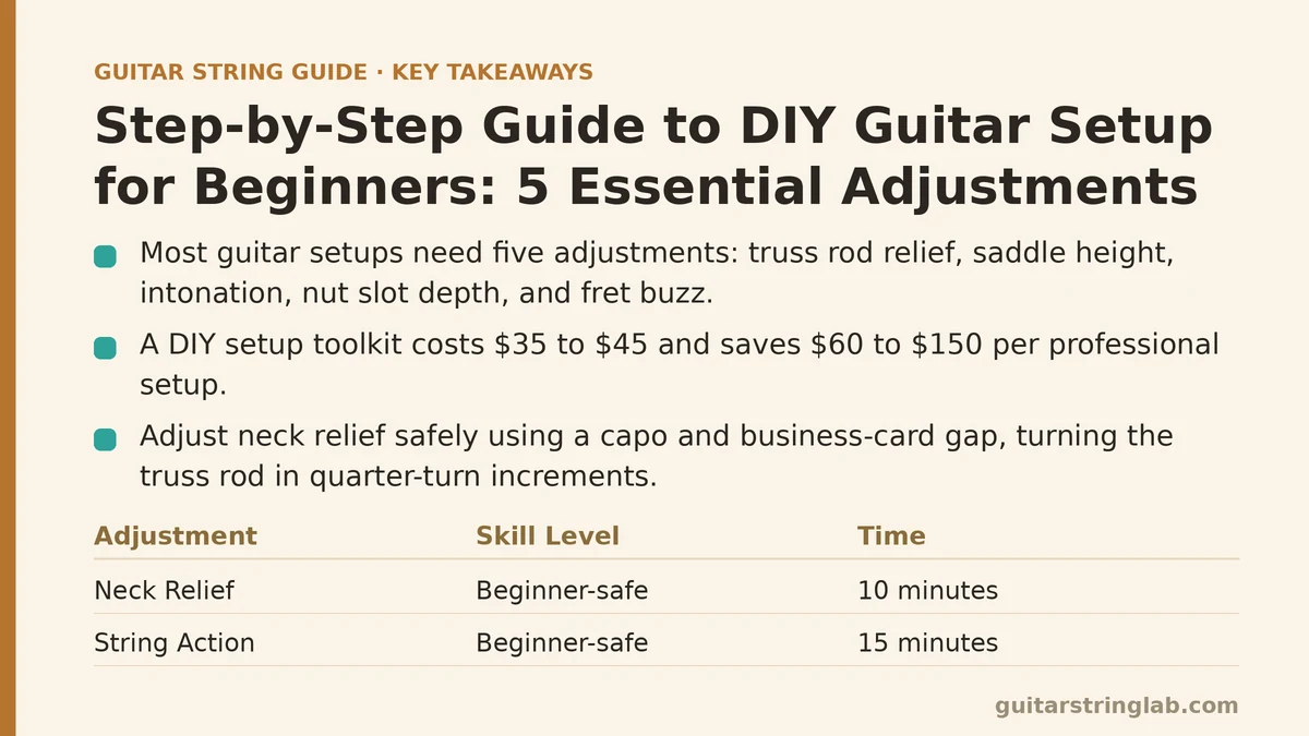 Step-by-Step Guide to DIY Guitar Setup for Beginners: 5 Essential Adjustments